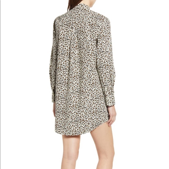 Current Elliott Billie Leopard print shirt Dress - Picture 2 of 4